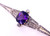 Antique Victorian 16-18k Gold Rose 6.88cttw Diamonds Amethyst Bar Brooch Pin 4”