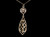 Vintage 14k Yellow Gold Filigree Floral Dangle Sweet Charm Pendant Necklace 16"
