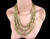 Vintage Oilspot Slick Glass Art Glass Green Beaded 3 Strand Necklace 20"