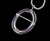 Vintage Sterling Silver Black Onyx Oval Pin Pendant Necklace 17.5"