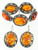 Antique Persian Deco Sterling Baltic Amber Leaf Link Big Bracelet Earrings  Set