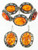 Antique Persian Deco Sterling Baltic Amber Leaf Link Big Bracelet Earrings  Set