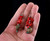 Vintage Sterling Silver Turquoise Red Coral Nugget Drop Dangle Earrings 2.5”