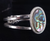 Vintage Silver Plated Oval Abalone Pearl Taxco Mexico Clamper Bracelet  5”