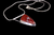 Vintage Sterling Silver Artisan Red Jasper Avant Garde Handmade Pendant Necklace
