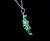 Vintage Sterling Silver Chinese Green Enamel Puffy Angel Fish Charm Pendant Necklace 18”