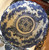 Antique Chinese Qing Porcelain Serving Bowl Dragons Floral White & Blue 9.5”