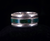 Vintage Sterling Silver 925 Turquoise Inlaid Unisex Thick Ring Band sz 9.5