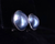 Vintage Sterling Silver Large Peacock Pearl Round Post Back Earrings 1”