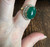 Vintage Hollywood Regency Hobe Attrib Emerald Green & Diamante Statement Ring 9