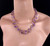 Vintage Mid Century Gold Plated Amethyst Gemstone Nugget Long Necklace 34.5”