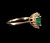 Vintage 14k Yellow Gold .52cttw Columbian Emerald and Diamond Ring Pretty sz 7