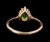 Vintage 14k Yellow Gold .52cttw Columbian Emerald and Diamond Ring Pretty sz 7