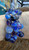 Antique Deco European Blue Art Glass Venetian Etc. Beads Dangle  Coil Bracelet