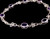 Vintage Sterling Silver 4.5cts Amethyst Celtic Knot Tennis Link Bracelet 7.5"