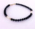 Vintage 14k Yellow Gold Freshwater Black Rhinestone Gold Bead Beaded Bracelet 7.25”