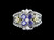Barbara Bixby Sterling Silver 18K Gold Ornate Geometric Floral Amethyst Ring  7