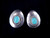Vintage Native American Navajo Sterling Silver Turquoise Oval Clip-On Earrings 1”