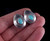 Vintage Native American Navajo Sterling Silver Turquoise Oval Clip-On Earrings 1”