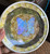 Vintage Iridescent Blue Morpho Butterfly Wing Plate Wall Art Made in Brazil 5.75