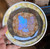 Vintage Iridescent Blue Morpho Butterfly Wing Plate Wall Art Made in Brazil 5.75