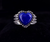 Vintage Sterling Silver Lapis Lazuli Heart Chunky Ring sz 11