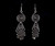 Vintage Sterling Silver Wire Wrapped Spiral Openwork Drop Dangle Earrings 3.5”