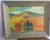 Vintage MCM Oil Painting New Hampshire NE Autumn 1950s Grey Oak Frame Signed