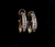 Vintage 14k Yellow Gold Diamonds Huggie Cute Post Lever Back Earrings 1”
