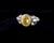 Vintage Sterling Silver .75ct Citrine Solitaire Petite Ring Size 5.5