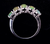 Vintage Sterling Silver 5 Ethiopian Opal Brilliant Play of Color Modern Ring S 8