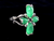 Vintage Carolyn Pollack Sterling Silver Relios Green Jade Cross Ring sz 9