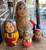 Antique Russian Nesting Dolls Matryoshka Set of 4 Hand Painted Wood 19th Century