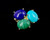 Estate 14k Gold Cirari Lapis Lazuli Malachite Turquoise Cluster Ring s 7.25
