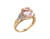 Vintage 14k Yellow Gold Pink 2.87cttw Morganite Diamond Beautiful Ring sz 6.25