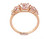 Vintage 14k Rose Gold Pink 2.4cttw Morganite 5 Stone Beautiful Ring sz 9