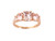 Vintage 14k Rose Gold Pink 2.4cttw Morganite 5 Stone Beautiful Ring sz 9