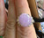 Estate Platinum 9.47cttw Lavender Jade Jadeite Diamonds Statement ring Sz 7