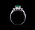 Estate Platinum 2.22cttw Colombian Emerald Diamond Engagement Wedding Ring sz 7