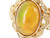 Estate 14k Yellow Gold Ben Kho 4.5cttw Flashy Red Green Jelly Opal Ring sz 7