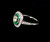 Estate Platinum 1.24cttw Colombian Emerald Mine Cut Diamond Statement Ring sz 6.5