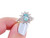 Estate 18k White Gold 1.86ct Blue Aquamarine Diamond Sunburst Stunning Ring sz 7