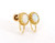Vintage 14k Yellow Gold Flashy Australian Opal Screw Back Earrings .5" So Cute!