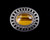 Vintage Sterling Silver Tigers Eye Marcasite Oval Design Brooch Pin 1.5”