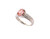 Estate Platinum Natural Padparadscha Color Spinel and Diamond Ring sz 9