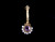 Antique Victorian 14k Gold Amethyst Pearl Gavel Judge Justice Charm Pendant 1.55”