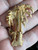 Vintage Hawaiian Hawaii Palm Tree Strumming Mermaid Gold Plated Pin Brooch 2"