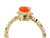 Estate 14k Yellow Gold Faceted Mexican Fire Opal Byzantine Design Ring sz 8