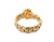 Estate 14k Yellow Gold Faceted Mexican Fire Opal Byzantine Design Ring sz 8