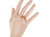 Estate 14k Yellow Gold Faceted Mexican Fire Opal Byzantine Design Ring sz 8